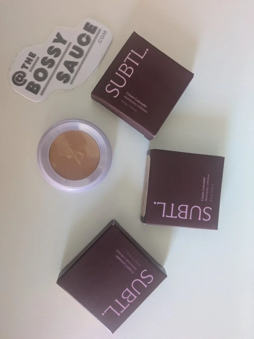 SUBTL Beauty Stackable Cream Concealer in 0004N Light/Neutral (3 Pack) NIB